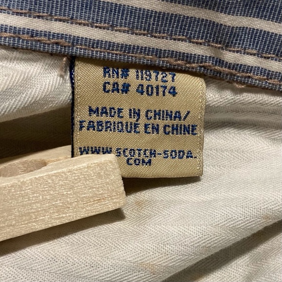 VTG Scotch & Soda Blue/White Striped Button-Up w/Pearl Snap Cuffs | Some Flaws - Picture 8 of 15